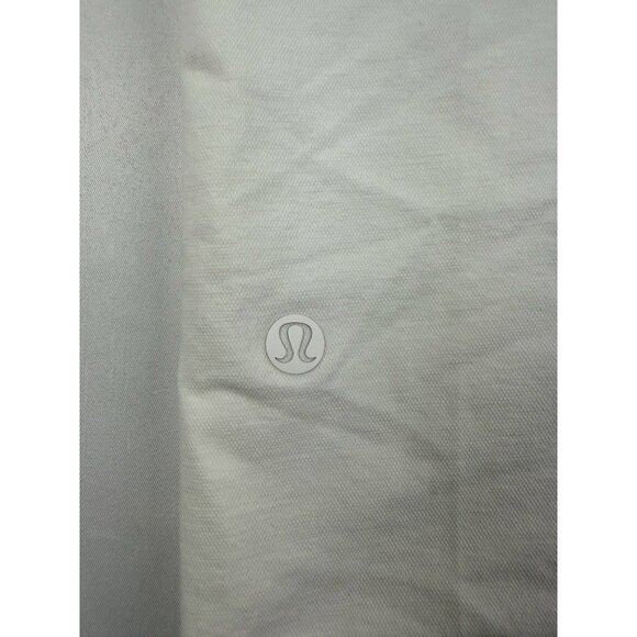Lululemon Mens Polo Shirt White Heathered Poly Blend Medium Stretch - Picture 4 of 6